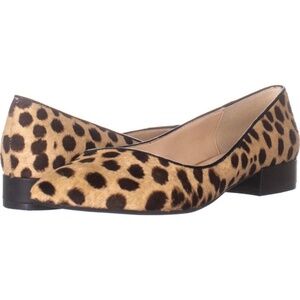 Animal print leather flats